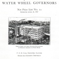 A Woodward Water Wheel Governor Price List bulletin from April 14, 1937.